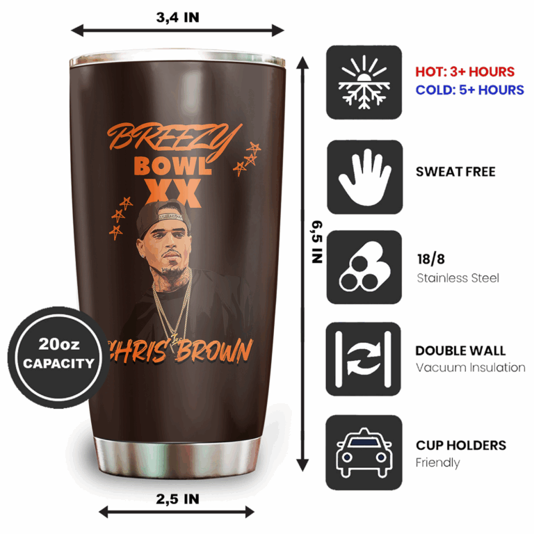 Alternative view of Chris Brown Tumbler Wrap, Music Lovers Tumblers