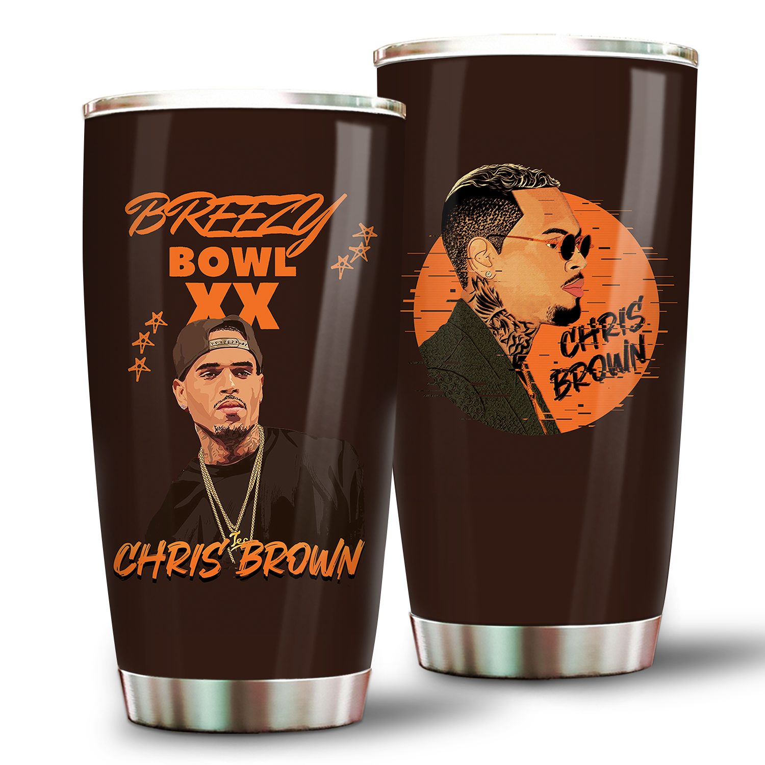 Chris Brown Tumbler Wrap, Music Lovers Tumblers