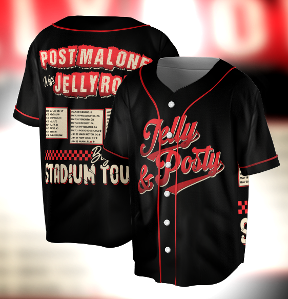 Jelly Roll Posty Jersey, Jelly Roll Concert Tshirt, Post Malone Jersey