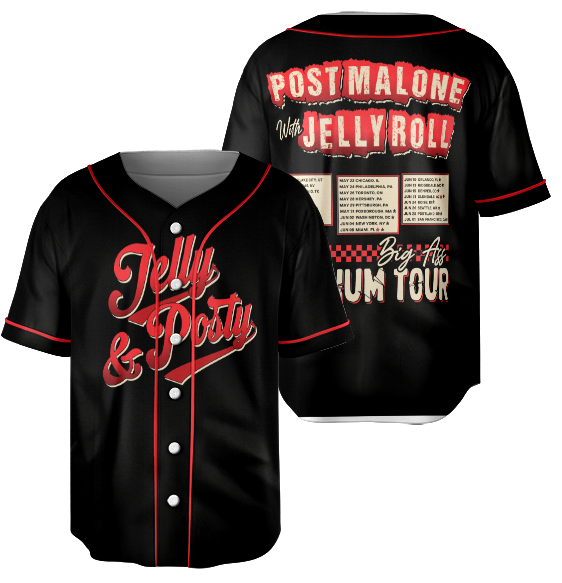 Jelly Roll Posty Jersey, Jelly Roll Concert Tshirt, Post Malone Jersey - Image 4