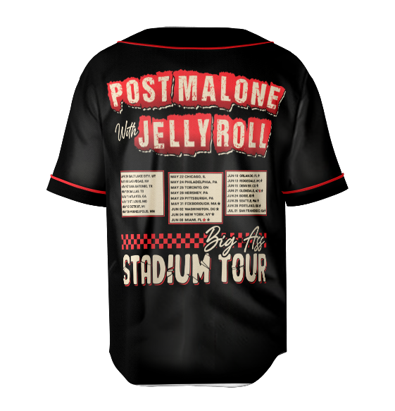Jelly Roll Posty Jersey, Jelly Roll Concert Tshirt, Post Malone Jersey - Image 6