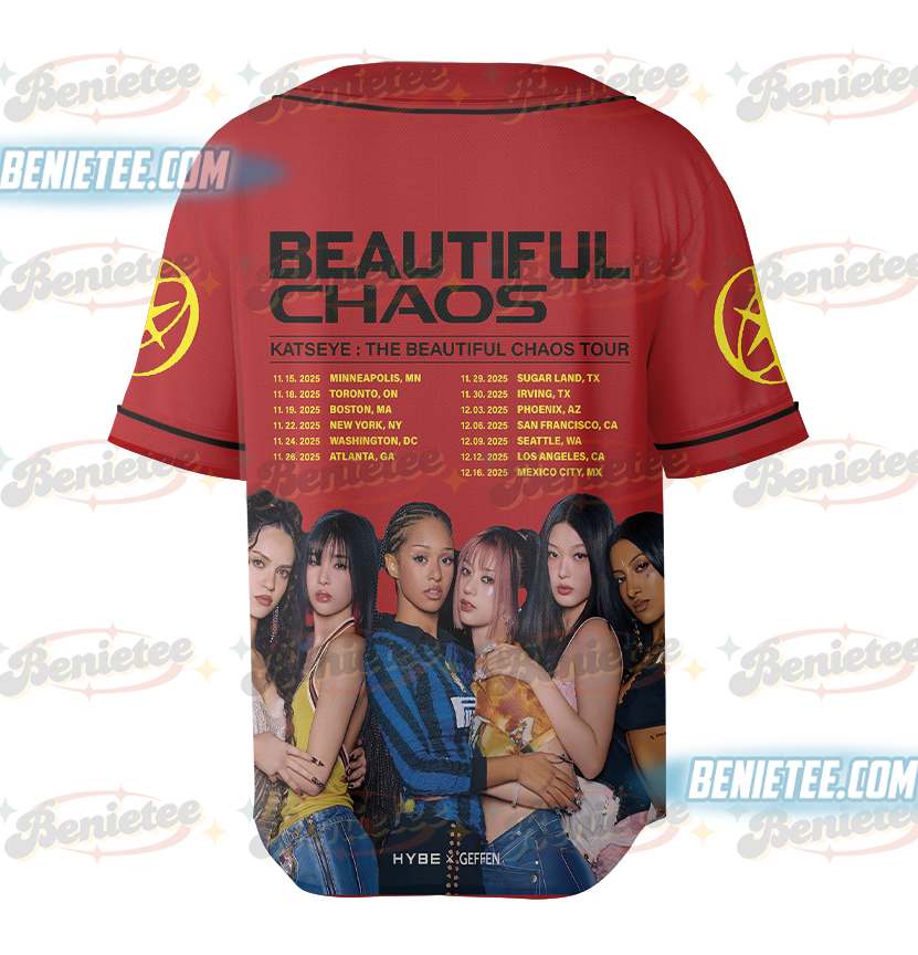 Katseye K-Pop Baseball Jersey, Girl Group Graphic Tee, Korean Pop Idol Jersey - Image 3