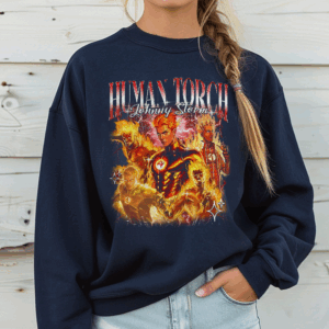 Alternative view of The Fantastic Four First Steps Shirt, Johnny Storm Human Torch Fantastic Four Shirt