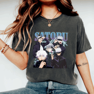 Retro Satoru Gojo Shirt, Jujutsu Kaisen Anime T-Shirt, Anime Sweatshirt, Anime Hoodie, Anime Fan Gift, Birthday Gift