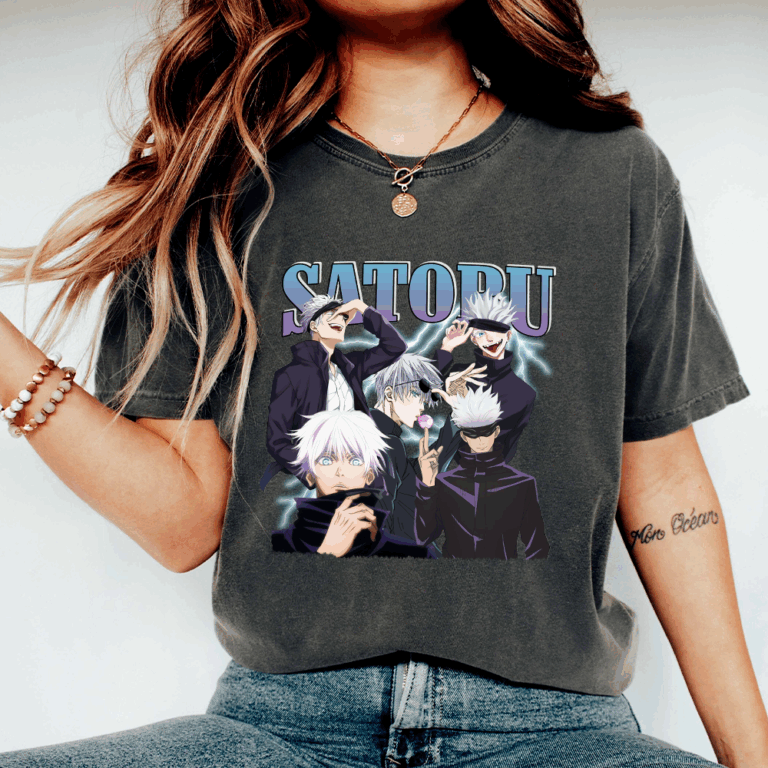 Retro Satoru Gojo Shirt, Jujutsu Kaisen Anime T-Shirt, Anime Sweatshirt, Anime Hoodie, Anime Fan Gift, Birthday Gift