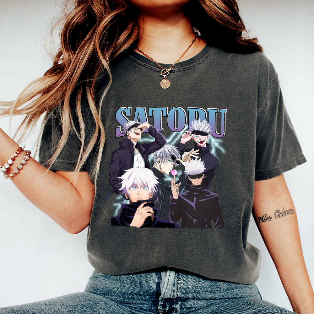 Retro Satoru Gojo Shirt, Jujutsu Kaisen Anime T-Shirt, Anime Sweatshirt, Anime Hoodie, Anime Fan Gift, Birthday Gift