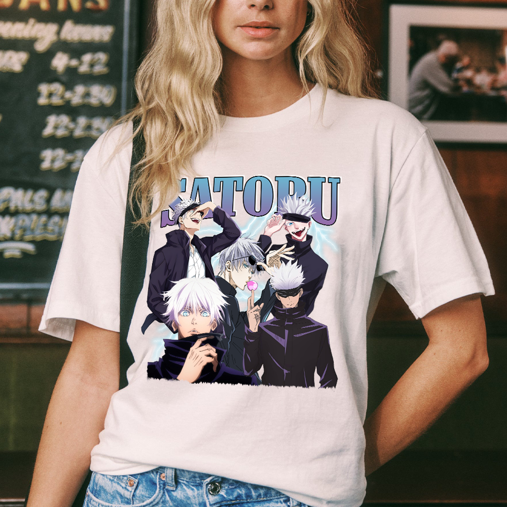 Retro Satoru Gojo Shirt, Jujutsu Kaisen Anime T-Shirt, Anime Sweatshirt, Anime Hoodie, Anime Fan Gift, Birthday Gift - Image 4