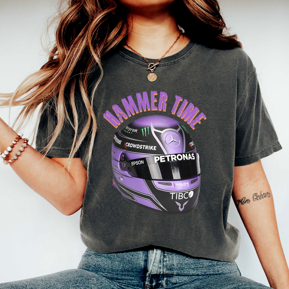 Vintage Hammer Time Racing Tee, Unisex Formula 1 T-Shirt, Hamilton Mercedes 2021, Gift for Race Fans, Casual Streetwear