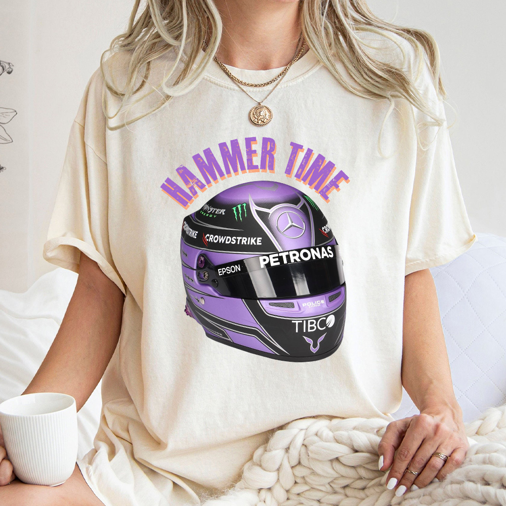 Vintage Hammer Time Racing Tee, Unisex Formula 1 T-Shirt, Hamilton Mercedes 2021, Gift for Race Fans, Casual Streetwear - Image 2