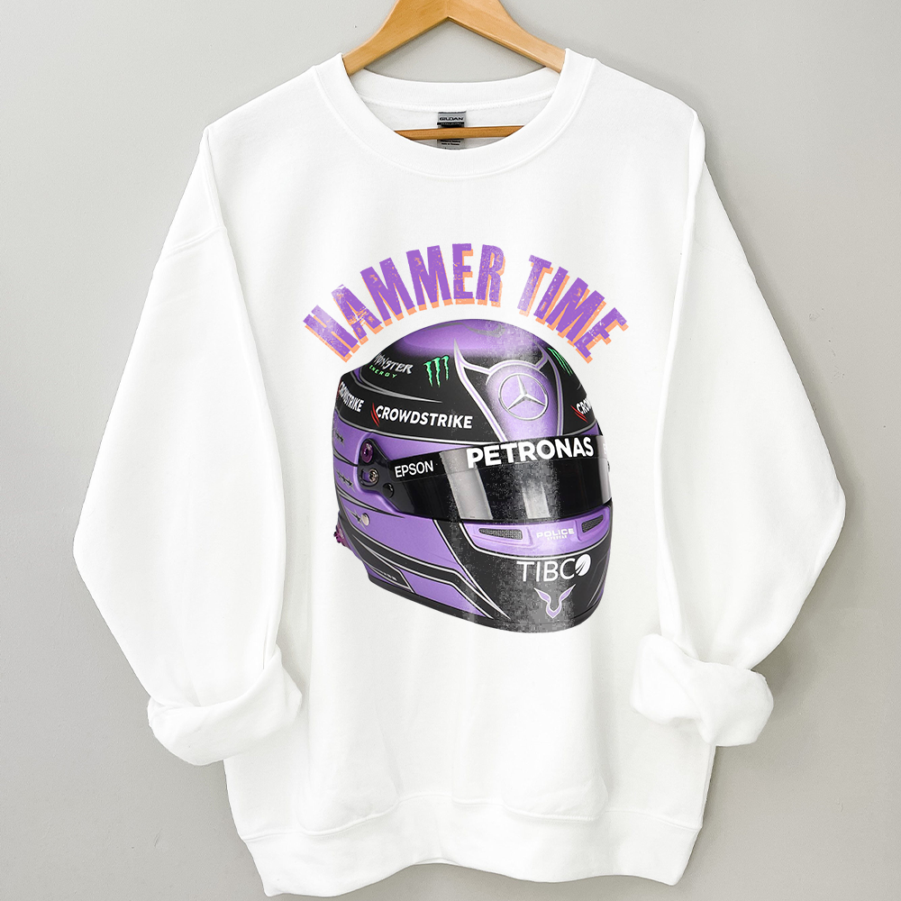 Vintage Hammer Time Racing Tee, Unisex Formula 1 T-Shirt, Hamilton Mercedes 2021, Gift for Race Fans, Casual Streetwear - Image 3