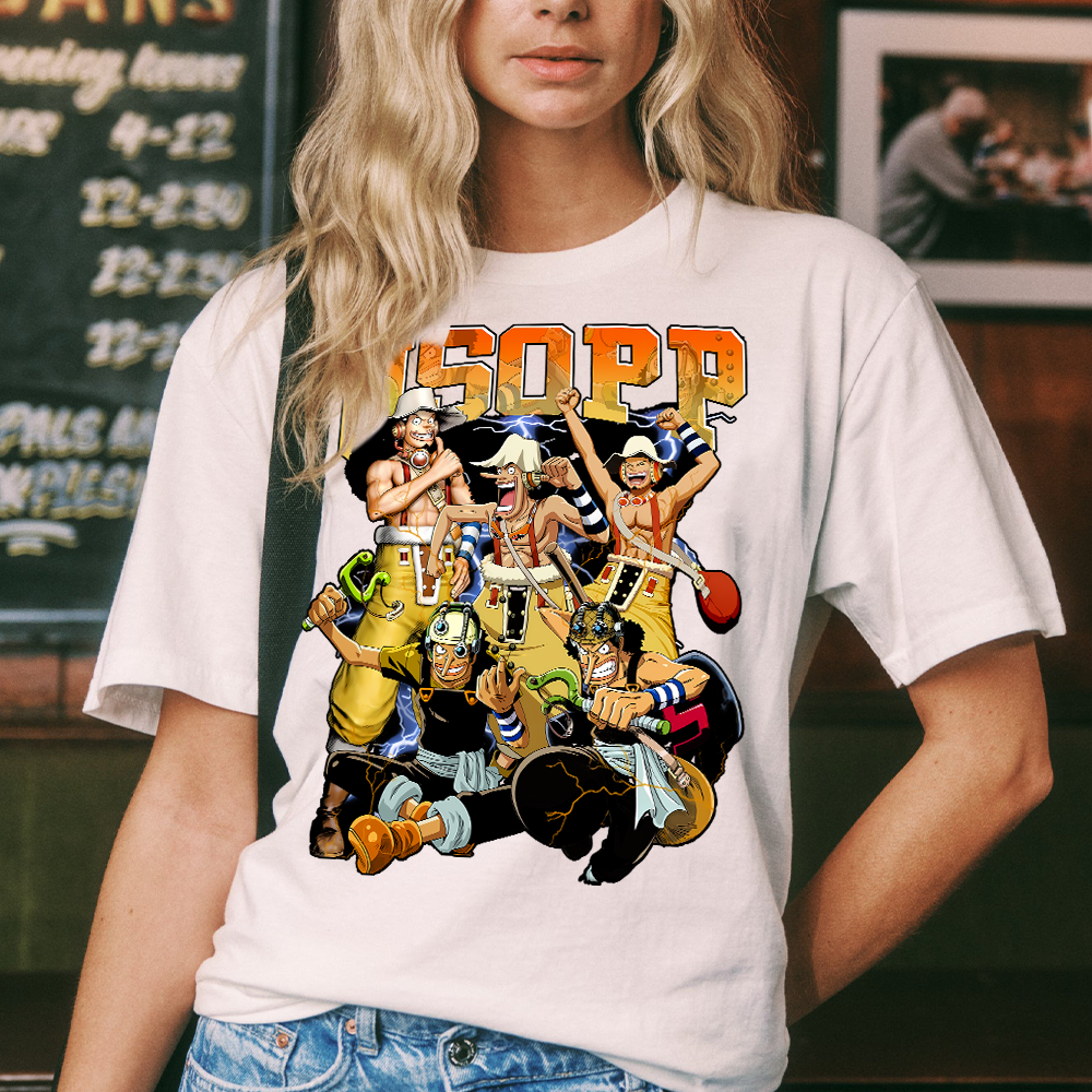 Retro Usopp Shirt, One Piece Retro Anime T-Shirt, Anime Sweatshirt, Anime Hoodie, Anime Fan Gift, Birthday Gift
