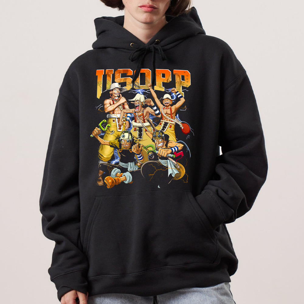Retro Usopp Shirt, One Piece Retro Anime T-Shirt, Anime Sweatshirt, Anime Hoodie, Anime Fan Gift, Birthday Gift - Image 5