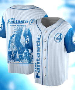 Aesthetic The Fantastic Four First Steps Superhero Movie Vintage Graphic Jersey, The Fantastic Four Shirt