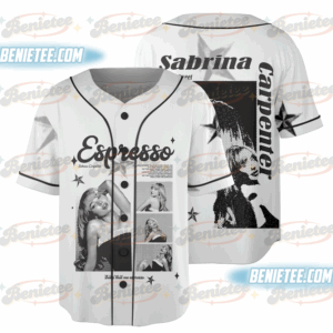 Sabrina Carpenter Short N Sweet Album Baseball Jersey