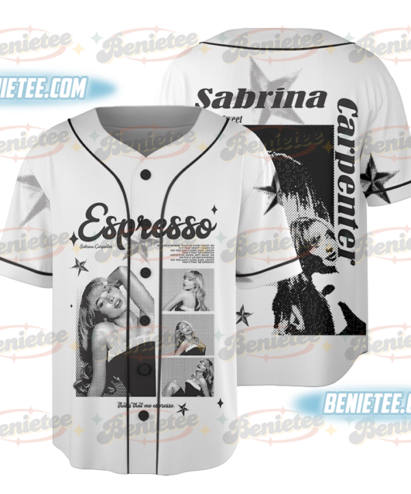 Sabrina Carpenter Short N Sweet Album Baseball Jersey