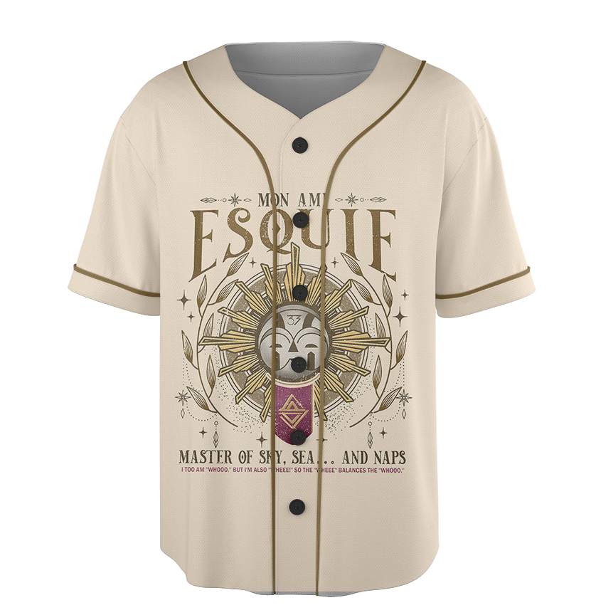 Retro 90's Esquie Expedition 33 Baseball Jersey, Esquie Clair Obscur Expedition 33 Fan Bootleg Jersey - Image 2