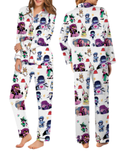Alternative view of Undertale Deltarune Pajamas Set Long, Kris Susie Ralsei Gaming Pajamas