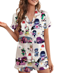 Undertale Deltarune Pajamas Set Short, Kris Susie Ralsei Gaming Pajamas