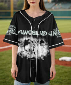 Alternative view of Yungblud Life on Mars Jersey, Yungblud Collage Jersey, Yungblud 2025 Concert Baseball Jersey, IDOLS Tour 2025 Yungblud Tee