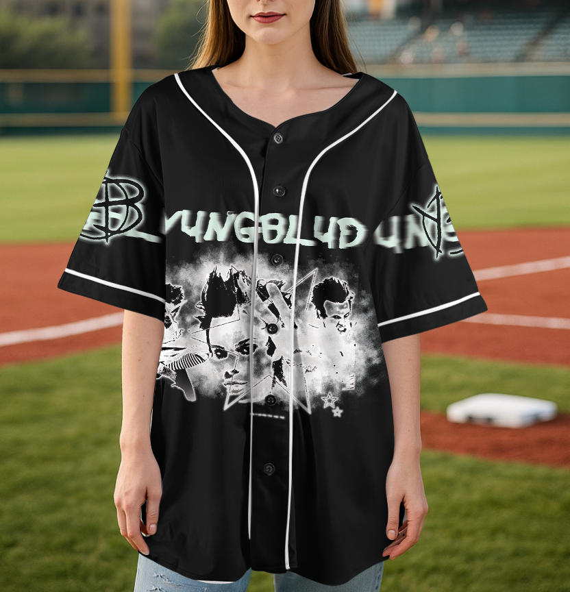 Yungblud Life on Mars Jersey, Yungblud Collage Jersey, Yungblud 2025 Concert Baseball Jersey, IDOLS Tour 2025 Yungblud Tee - Image 2