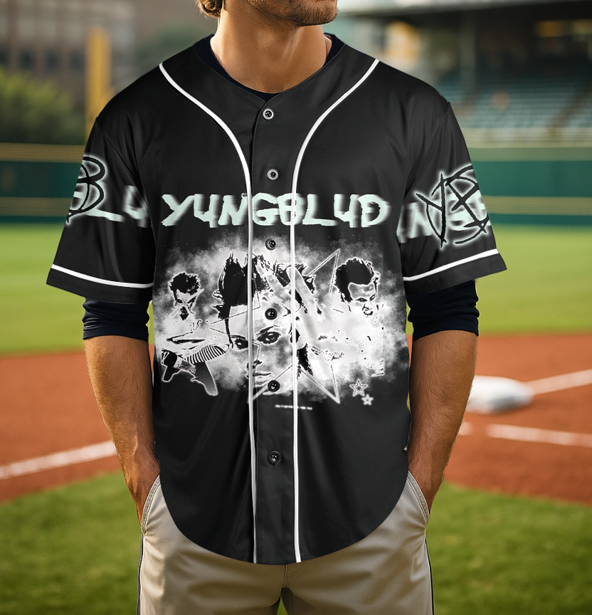 Yungblud Life on Mars Jersey, Yungblud Collage Jersey, Yungblud 2025 Concert Baseball Jersey, IDOLS Tour 2025 Yungblud Tee - Image 5