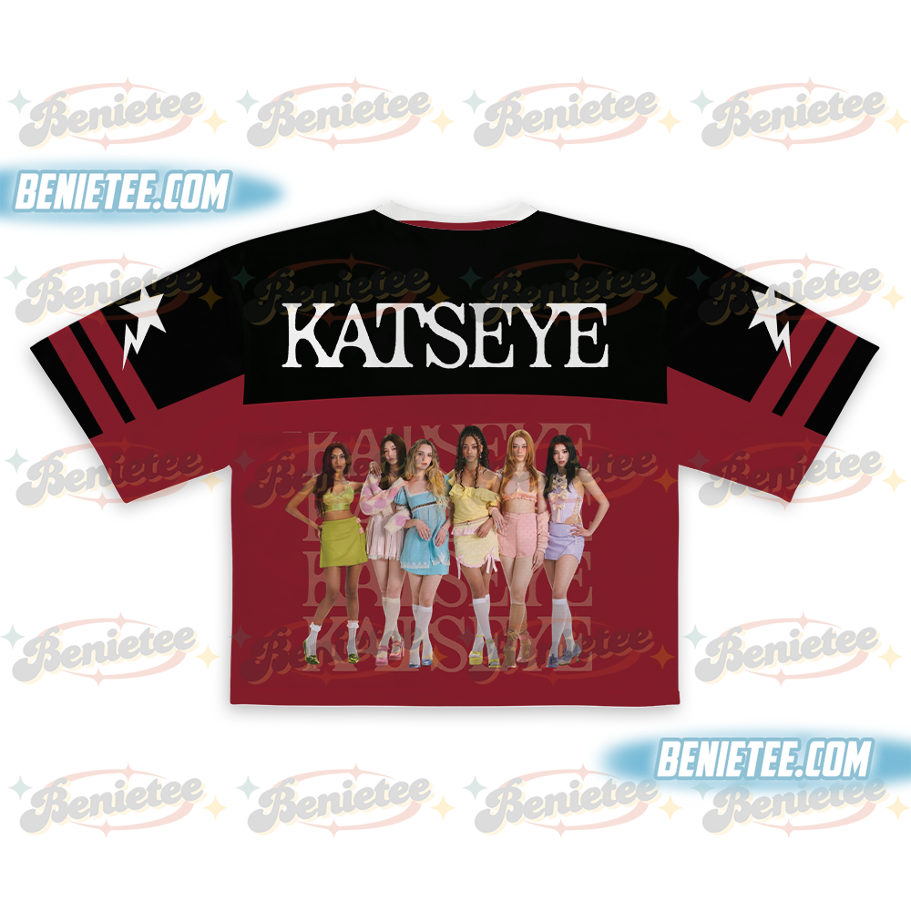 Katseye Kpop Football Jersey Crop Top Fan Inspired Katseye Band Tee Graphic Kpop Shirt Since 2023 - Image 3