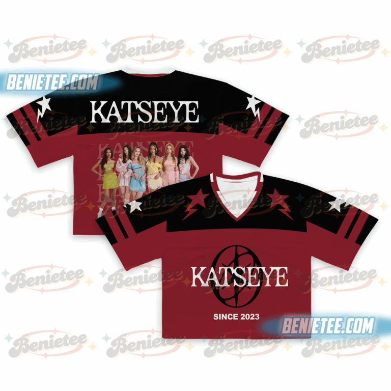 Katseye Kpop Football Jersey Crop Top Fan Inspired Katseye Band Tee Graphic Kpop Shirt Since 2023