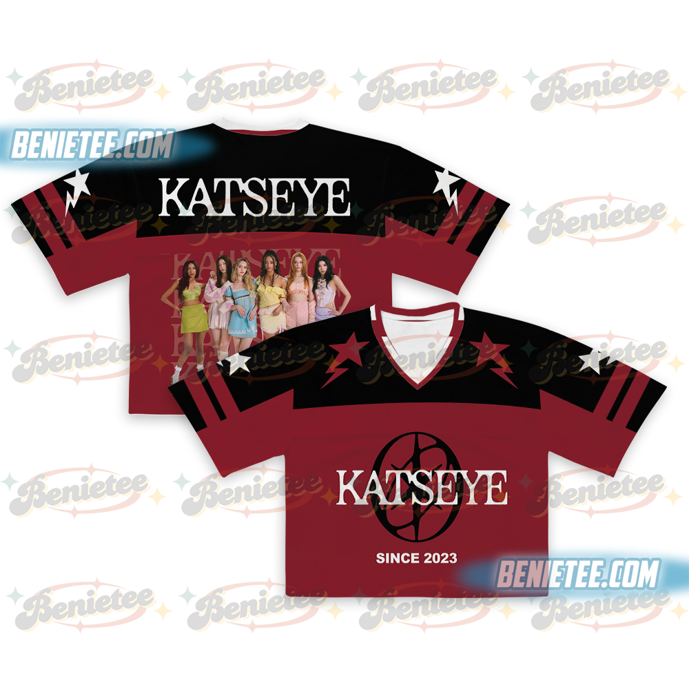 Katseye Kpop Football Jersey Crop Top Fan Inspired Katseye Band Tee Graphic Kpop Shirt Since 2023