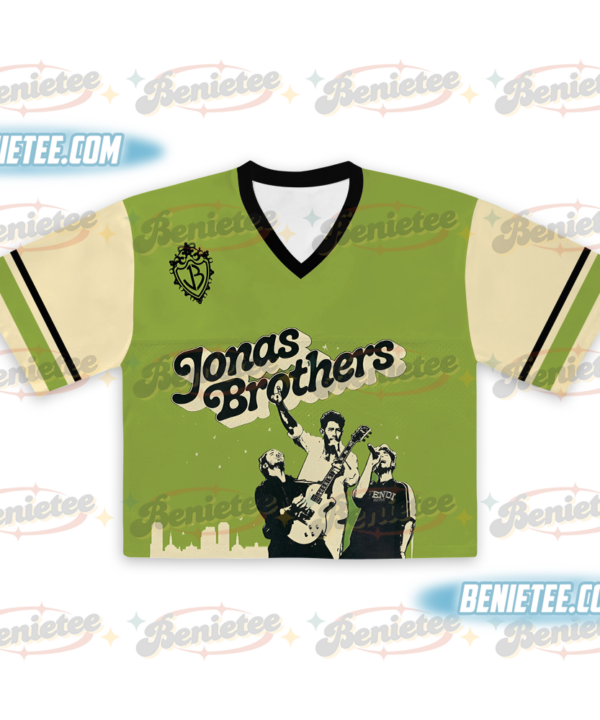 Alternative view of Jonas Bros 20th Anniversary Tour 2025 Croptop Football Jersey, Retro Jonas Brothers Tour Jersey, Pop Band Concert Shirt, Jonas Brother Fan Merch Gift for Her