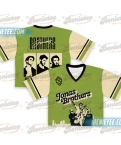 Jonas Bros 20th Anniversary Tour 2025 Croptop Football Jersey, Retro Jonas Brothers Tour Jersey, Pop Band Concert Shirt, Jonas Brother Fan Merch Gift for Her