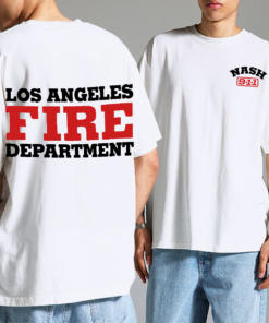 9-1-1 TV Show LAFD Crewneck Sweatshirt,Los Angeles Fire Department Fan Tee