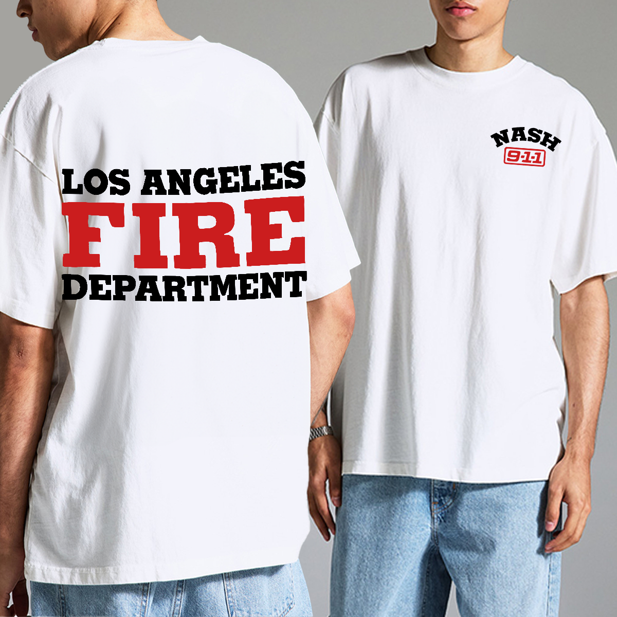 9-1-1 TV Show LAFD Crewneck Sweatshirt,Los Angeles Fire Department Fan Tee