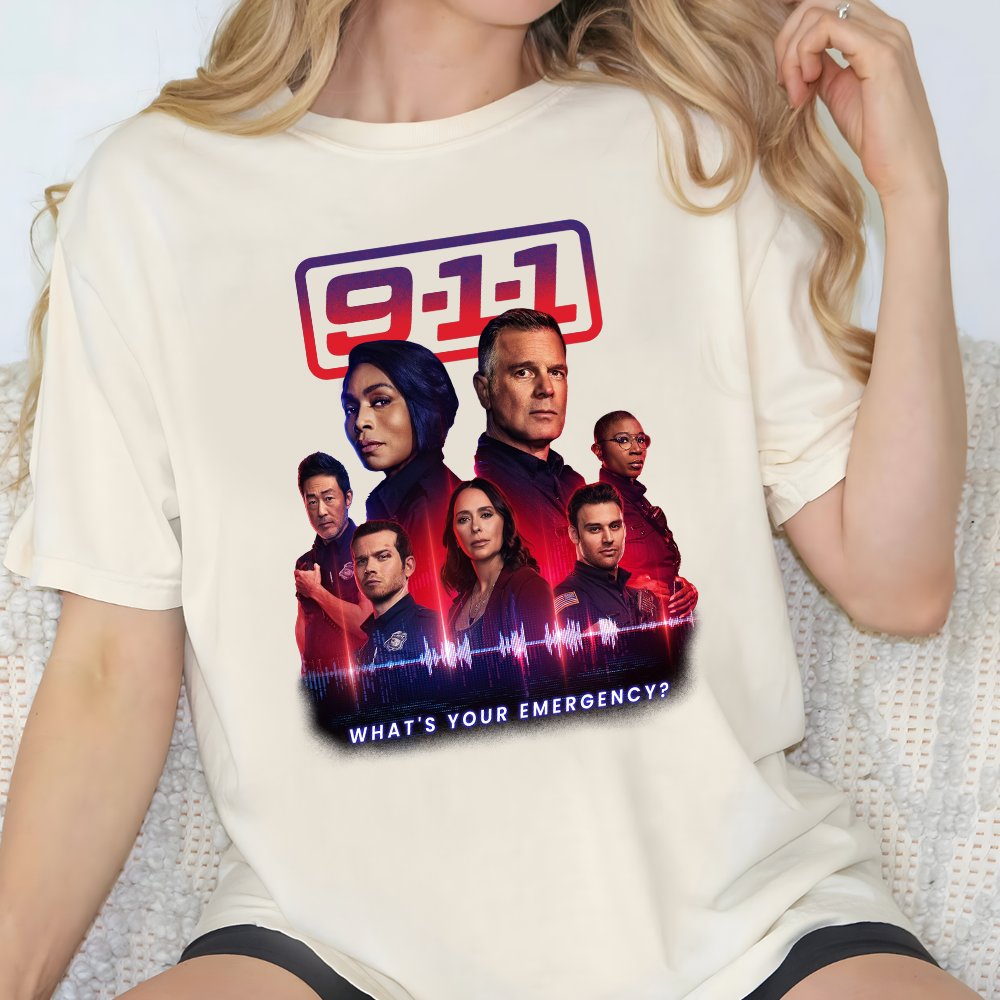 9-1-1 Show, Abstract Tv Show Shirt, Bobby Nash, 911 show, Athena, Tv Show Tshirt