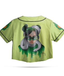Alternative view of Billie Eilish Croptop Basetball Jersey