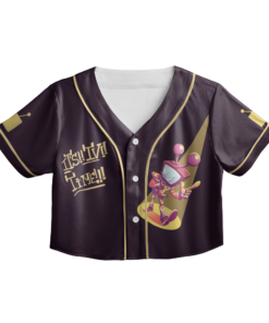 Alternative view of Tenna Deltarune Game Matching Baseball Jersey Croptop