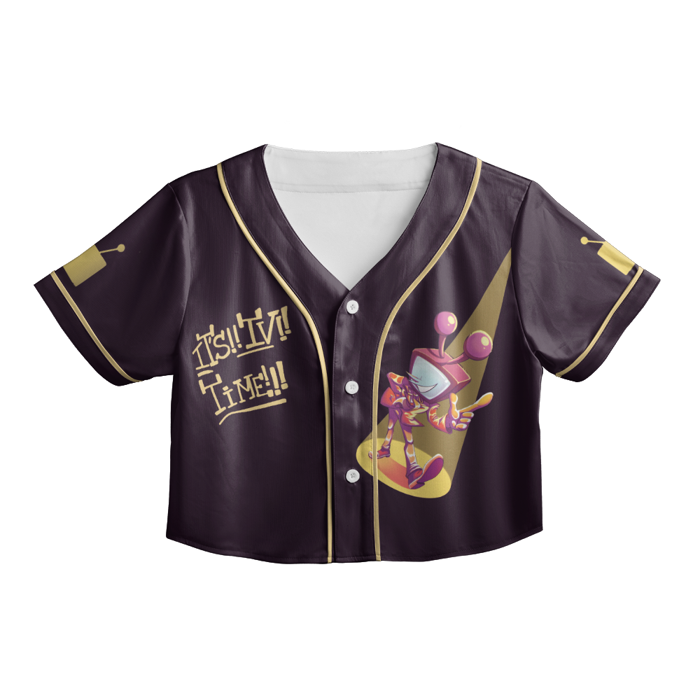 Tenna Deltarune Game Matching Baseball Jersey Croptop - Image 2