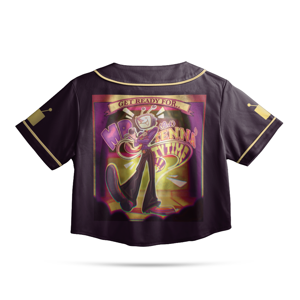 Tenna Deltarune Game Matching Baseball Jersey Croptop - Image 3