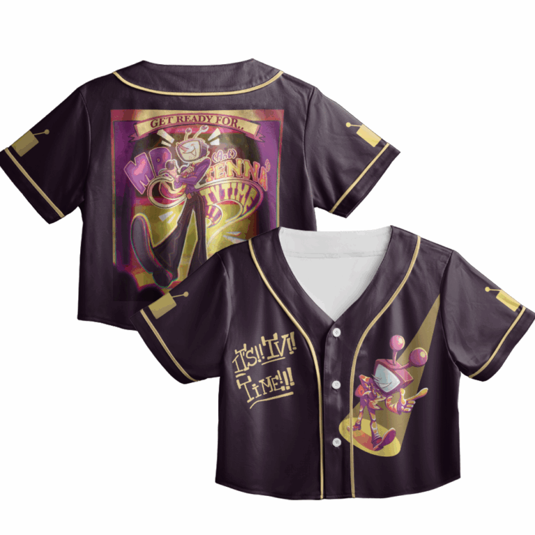 Tenna Deltarune Game Matching Baseball Jersey Croptop