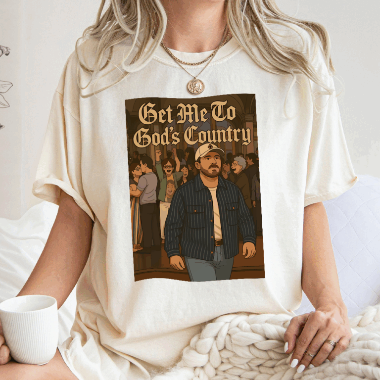 Vintage Get Me to God's Country Funny Animation Meme TShirt, Saturday Night Live Morgan Joke Tee, Wallen Country SNL Gift Shirt