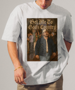 Alternative view of Vintage Get Me to God's Country Funny Animation Meme TShirt, Saturday Night Live Morgan Joke Tee, Wallen Country SNL Gift Shirt