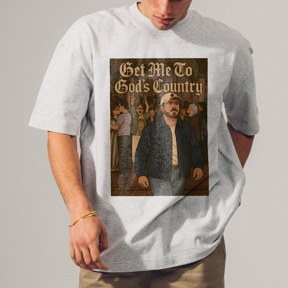 Vintage Get Me to God's Country Funny Animation Meme TShirt, Saturday Night Live Morgan Joke Tee, Wallen Country SNL Gift Shirt - Image 2