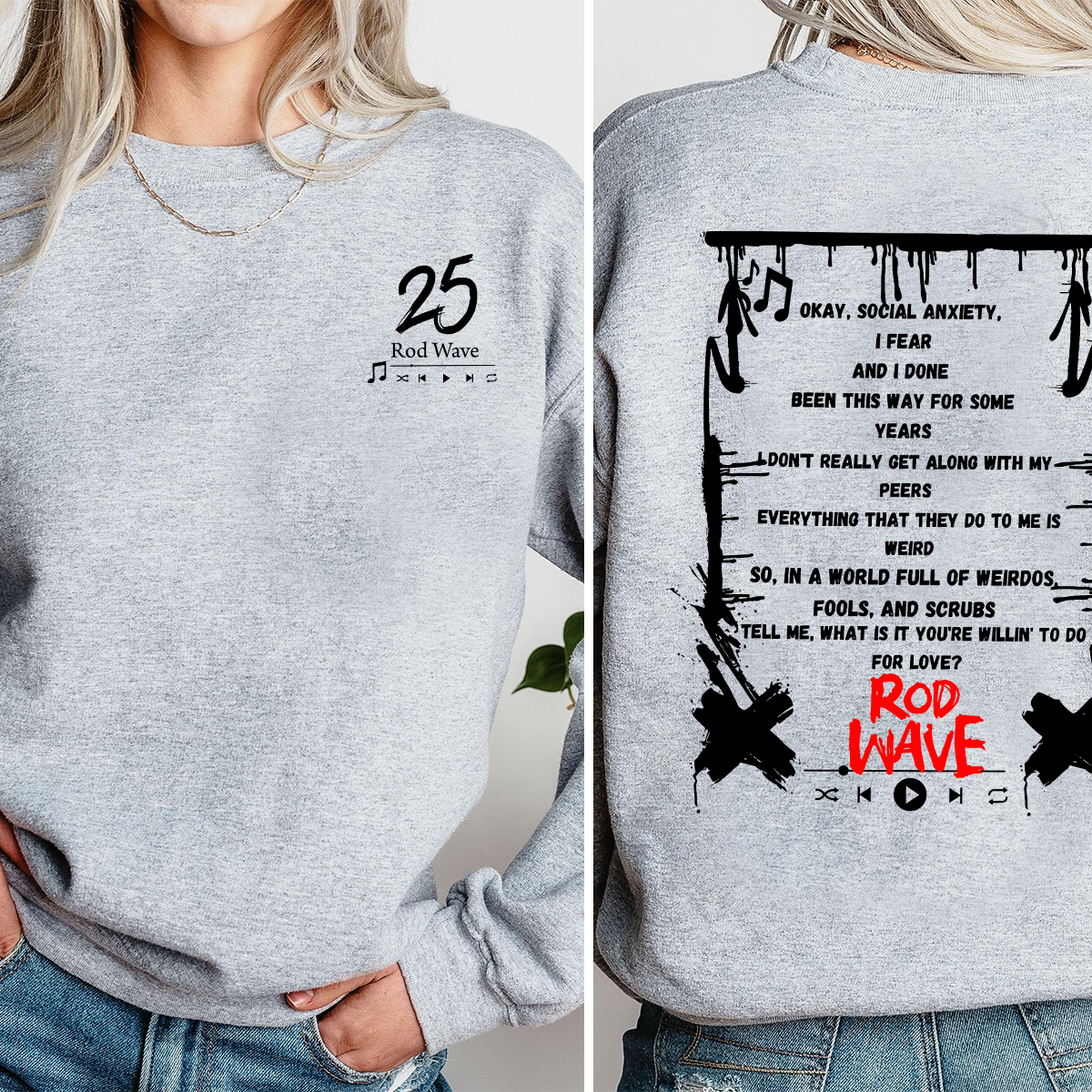 Unisex Rod Wave "25" T-Shirt, Personalized Wave Baseball Jersey, Rod Baseball Jersey, Baseball Jersey Outfit - Image 4