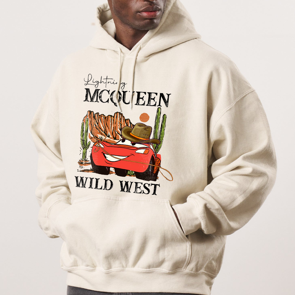 Retro Lightning McQueen Western Cowboy Wild West T-Shirts, Disney Pixar Cars Shirt, Cars Land Piston Cup Tee, Radiator Tee - Image 4