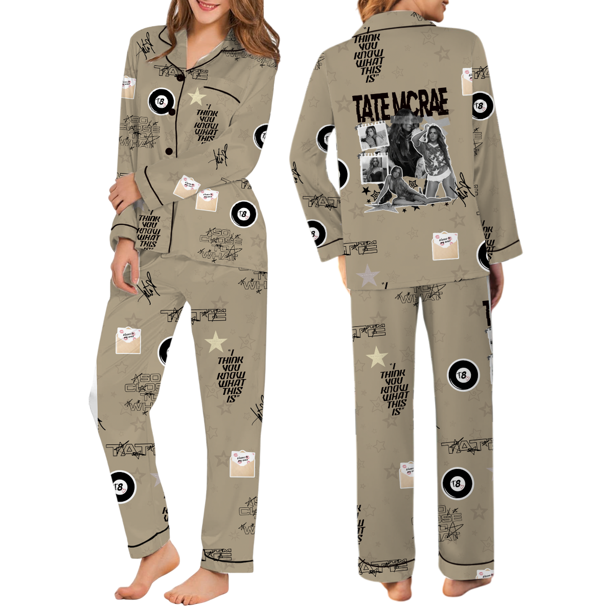 Tate McRae Vintage Pajamas Set Long, Tate McRae Tour Music Bootleg 90s Tee, Tate McRae Retro 90s Sweatshirt - Image 2