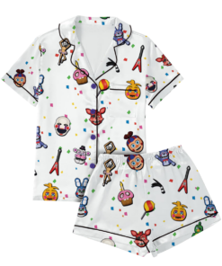 Alternative view of Halloween Horror nights 2025 Pajamas Set Short, Universal Studios Scary movie shirt, Five Nights at Freddy's Halloween Pjm