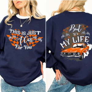 Alternative view of Vintage Race Car Hoodie Sweatshirt, Retro Car Lover Gift, Racing Enthusiast Jumper, Classic Auto Fan Apparel, Speedway Hooded Pullover