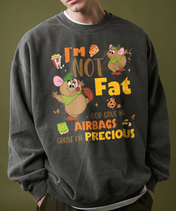 Alternative view of Gus Gus I'm Not Fat God Gave Me Airbags Cause I'm Precious Shirt, The Snack Tour Cinderella Tee, Mouse T-SHirt