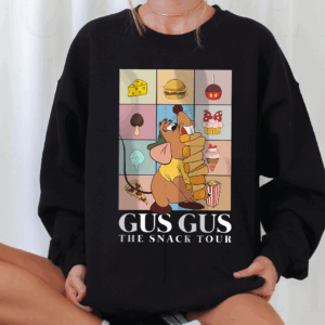 Alternative view of Gus Gus The Snack Tour T-Shirt, Mouse Friends Shirt, Snack Shirt, Gus Gus T-Shirt
