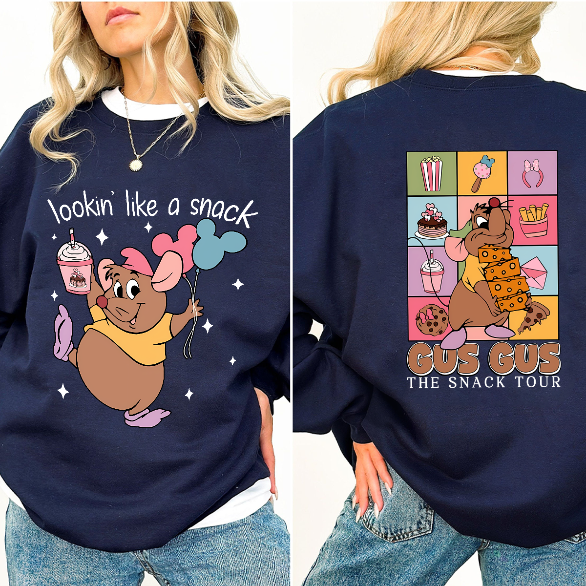Two Sided Gus Gus Looking Like A Snack Shirt, Gus Mouse The Snack Tour T-shirt, Food Wine Festival 2025 - Image 3