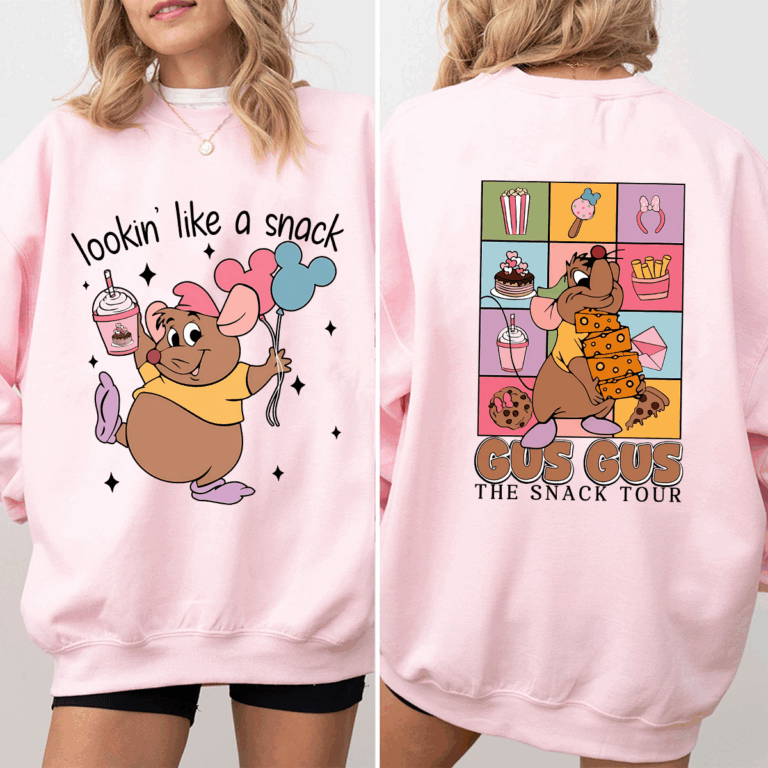 Two Sided Gus Gus Looking Like A Snack Shirt, Gus Mouse The Snack Tour T-shirt, Food Wine Festival 2025